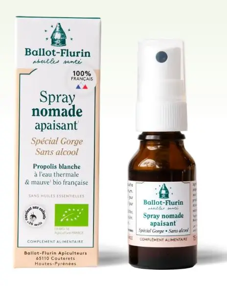 Spray nomade apaisant sans alcool propolis blanche et mauve (15ml)