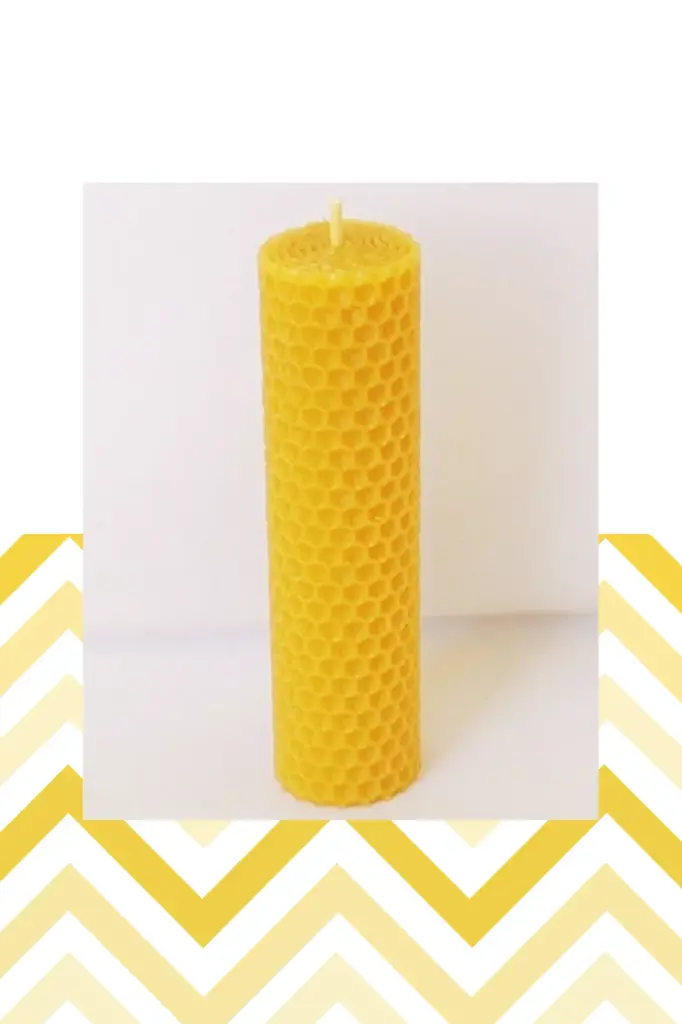 Bougeoir en cire gaufrée