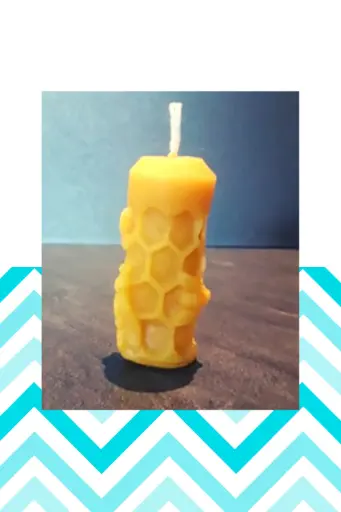 Bougie Cire d'abeille alvéolée