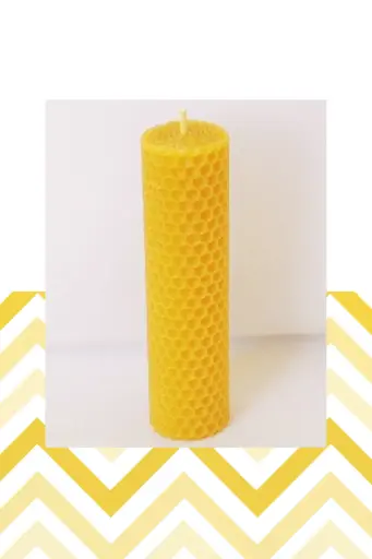 Bougeoir en cire gaufrée